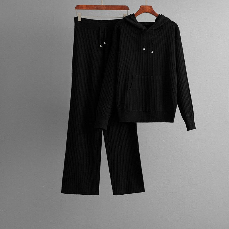 Set van Katoenen Casual Kleding – Comfortabele Hoodie en Broek voor Dagelijks Gebruik