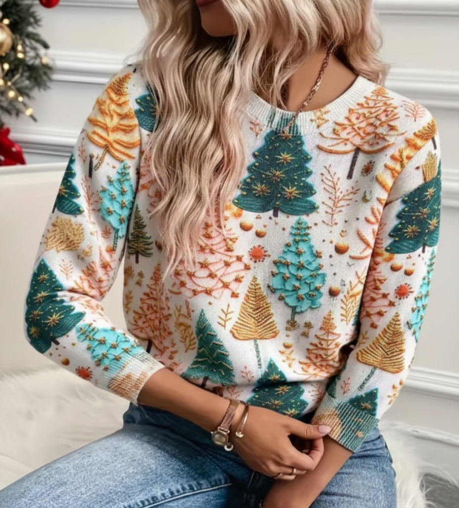 Kersttrui Dames - Warme Gebreide Foute Kersttrui met Losse Pasvorm voor Koude Dagen 3