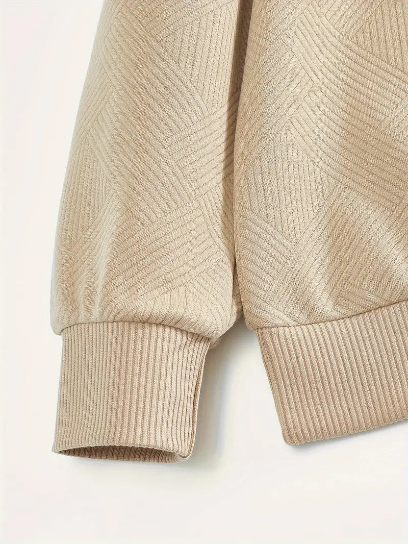Vintage Zip-Up Hoodie met Geometrisch Design – Tijdloze Stijl & Comfort
