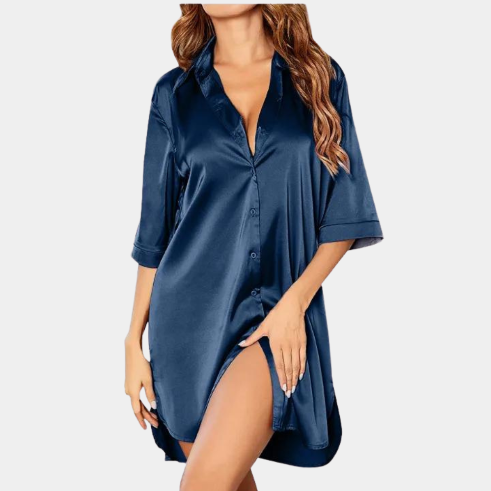 Luxe Zachte Dames Slaapjurk – Ademend, Elegant & Comfortabel Nachtkleding