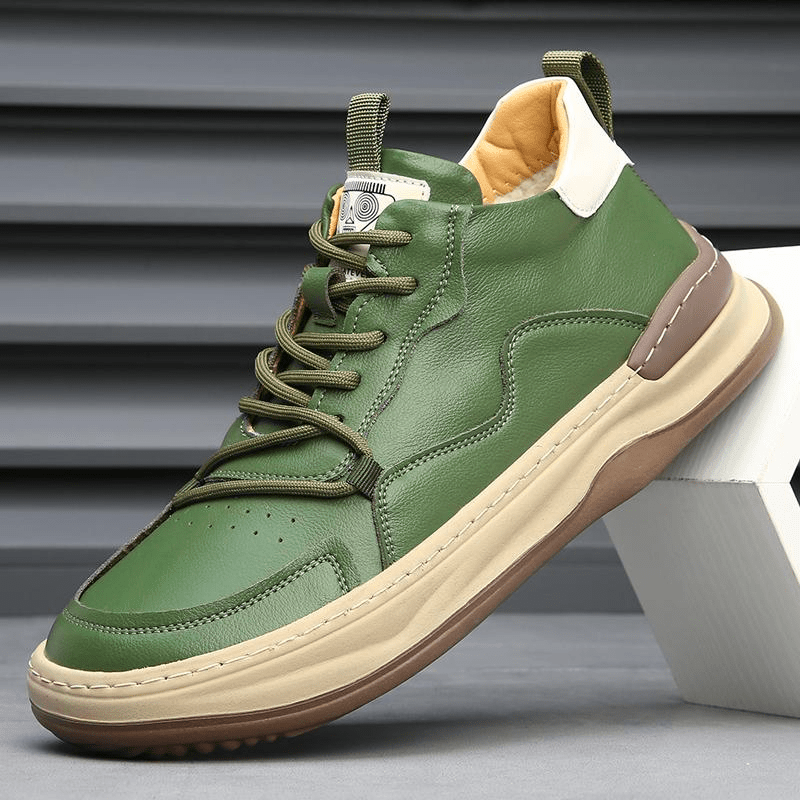 Italiaanse Leren Sneakers voor Heren – Luxe Handgemaakt Design met Comfortabele Pasvorm