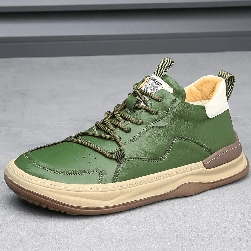 Italiaanse Leren Sneakers voor Heren – Luxe Handgemaakt Design met Comfortabele Pasvorm