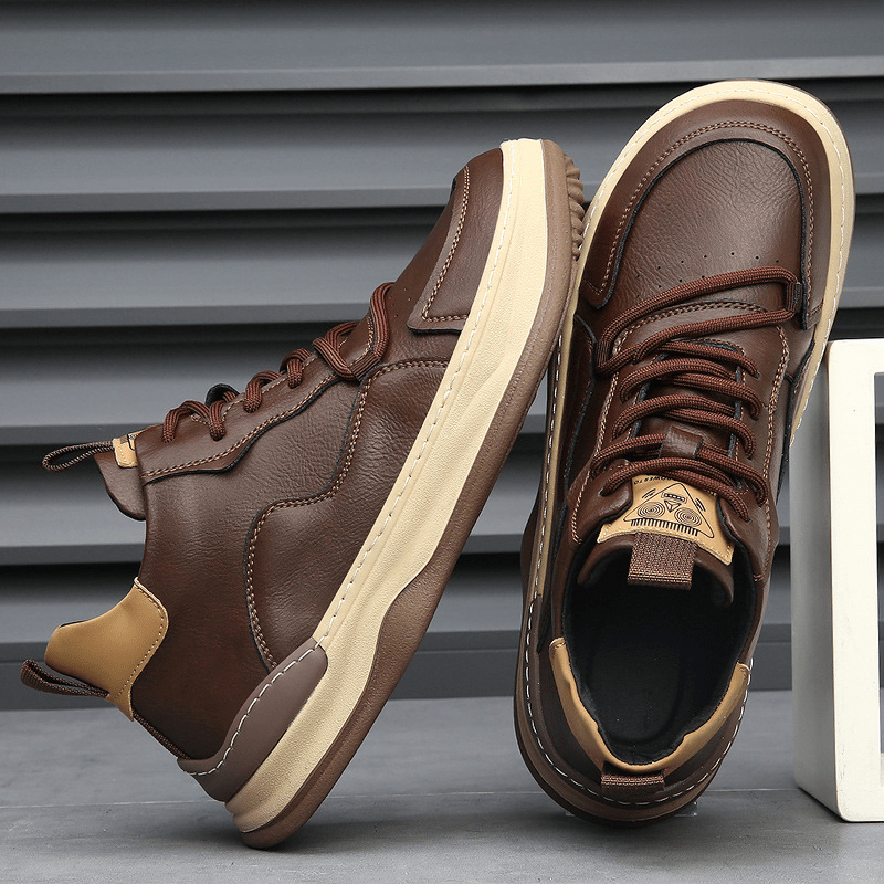 Italiaanse Leren Sneakers voor Heren – Luxe Handgemaakt Design met Comfortabele Pasvorm