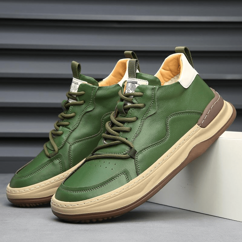 Italiaanse Leren Sneakers voor Heren – Luxe Handgemaakt Design met Comfortabele Pasvorm