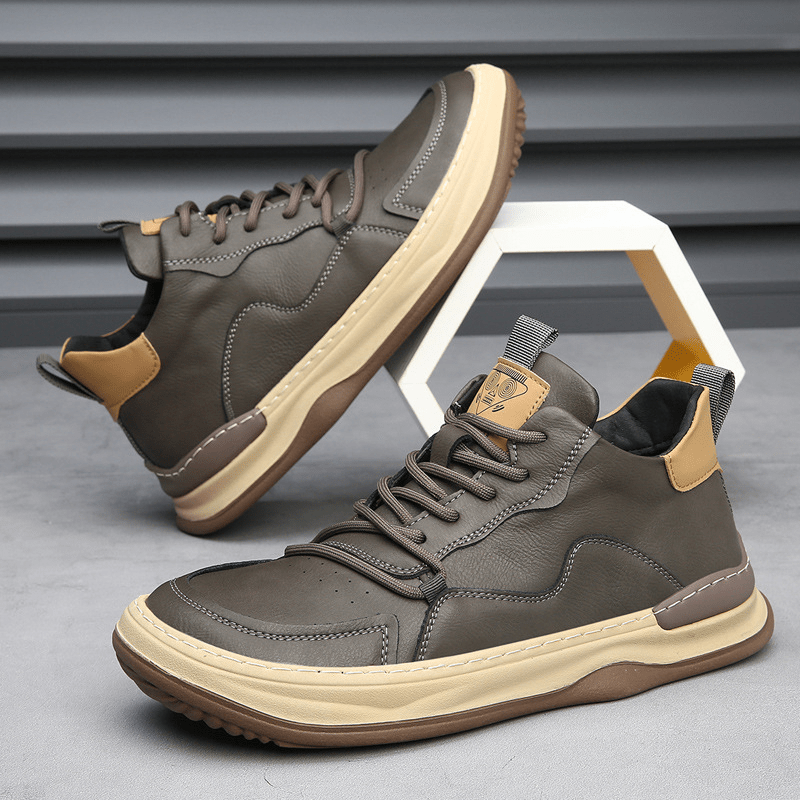 Italiaanse Leren Sneakers voor Heren – Luxe Handgemaakt Design met Comfortabele Pasvorm