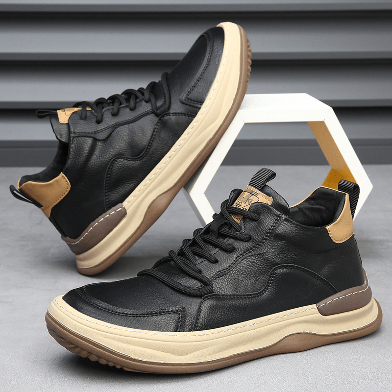 Italiaanse Leren Sneakers voor Heren – Luxe Handgemaakt Design met Comfortabele Pasvorm