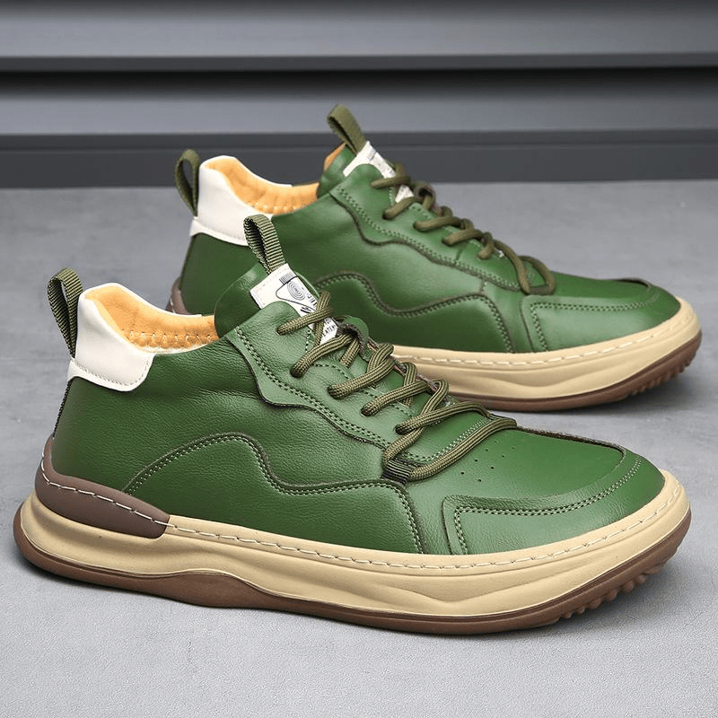 Italiaanse Leren Sneakers voor Heren – Luxe Handgemaakt Design met Comfortabele Pasvorm