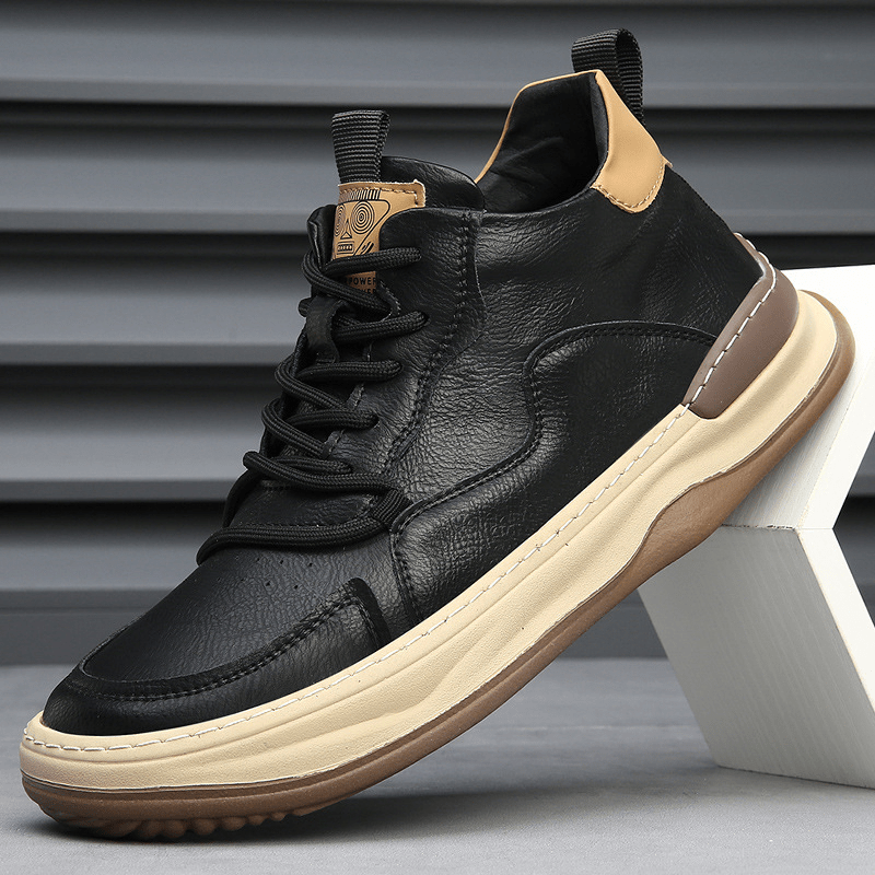Italiaanse Leren Sneakers voor Heren – Luxe Handgemaakt Design met Comfortabele Pasvorm