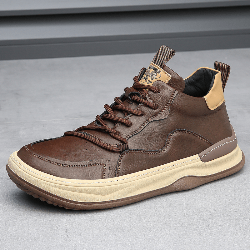 Italiaanse Leren Sneakers voor Heren – Luxe Handgemaakt Design met Comfortabele Pasvorm