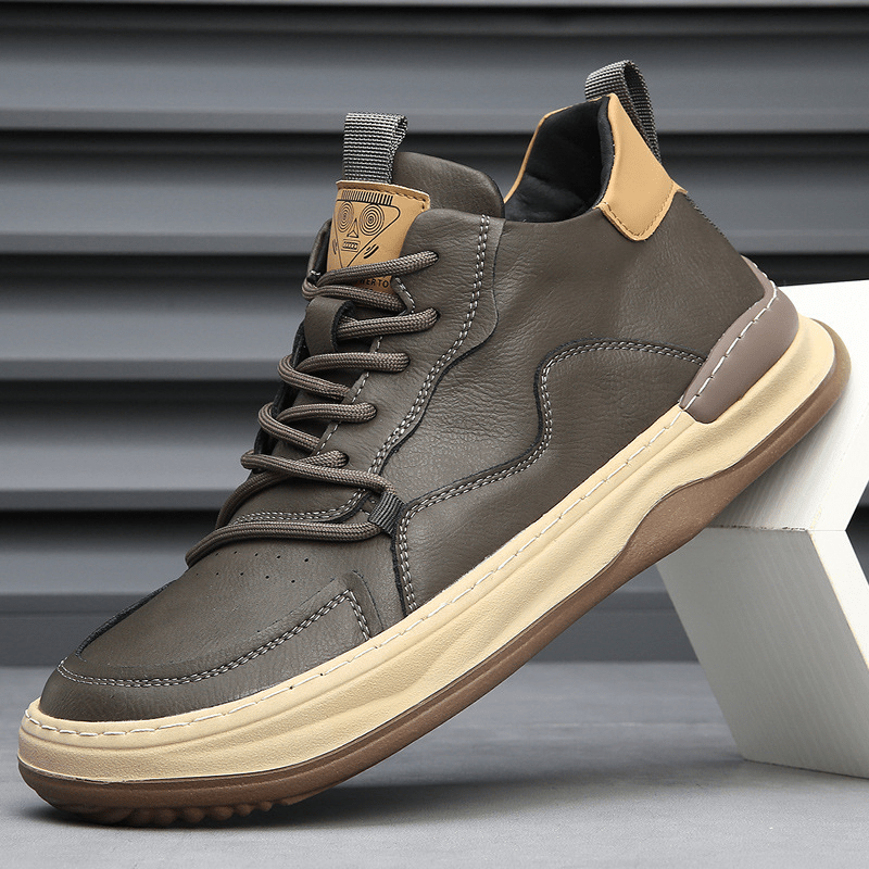 Italiaanse Leren Sneakers voor Heren – Luxe Handgemaakt Design met Comfortabele Pasvorm