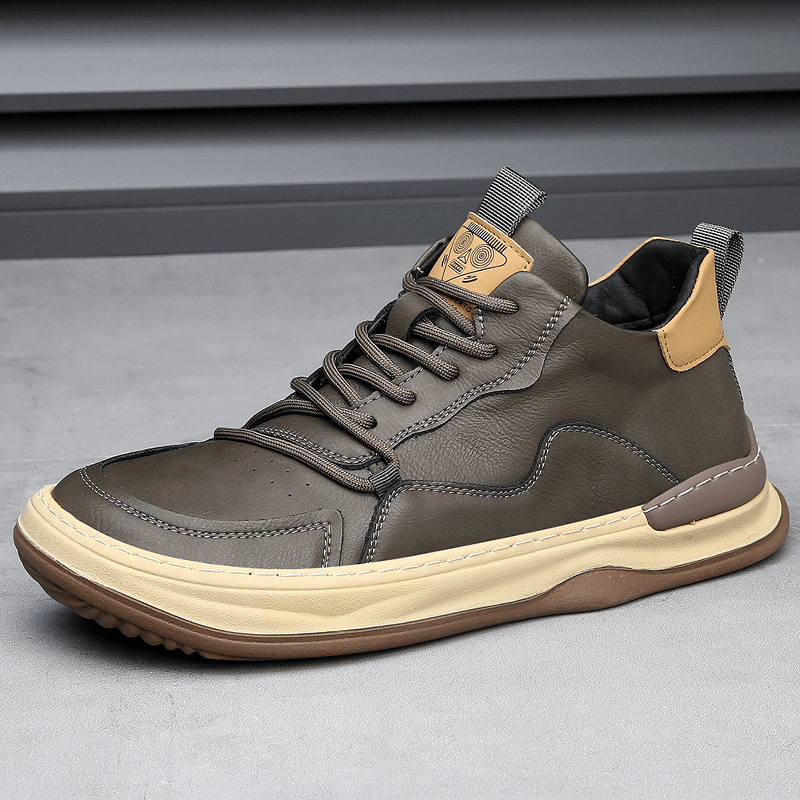 Italiaanse Leren Sneakers voor Heren – Luxe Handgemaakt Design met Comfortabele Pasvorm