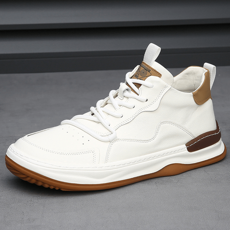 Italiaanse Leren Sneakers voor Heren – Luxe Handgemaakt Design met Comfortabele Pasvorm