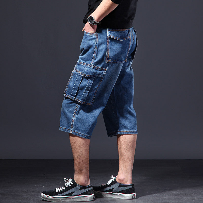 Cargo Shorts Heren – Robuuste Denim, Comfortabele Pasvorm & Zes Zakken