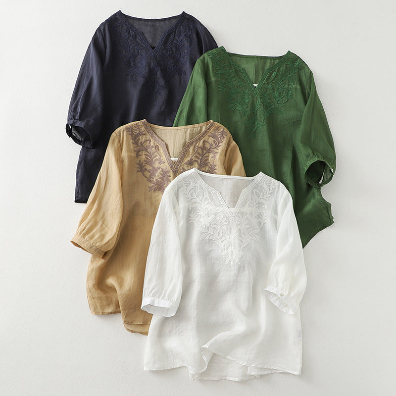 Linnen Overhemd met Knoopsluiting – Ademend, Licht & Moeiteloos Chic