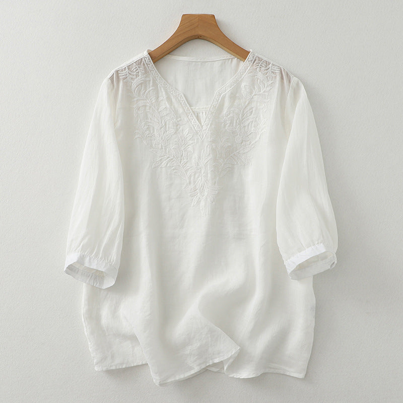 Linnen Overhemd met Knoopsluiting – Ademend, Licht & Moeiteloos Chic