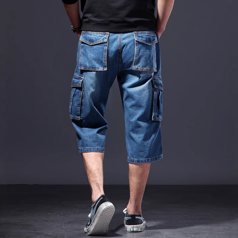 Cargo Shorts Heren – Robuuste Denim, Comfortabele Pasvorm & Zes Zakken