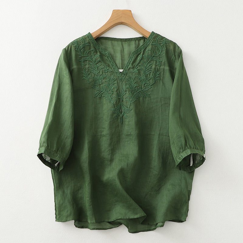 Linnen Overhemd met Knoopsluiting – Ademend, Licht & Moeiteloos Chic