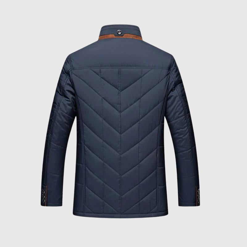 Heren Gevoerde Geïsoleerde Winterjas – Warme, Stijlvolle & Comfortabele Jas met Bontkraag voor de Winter