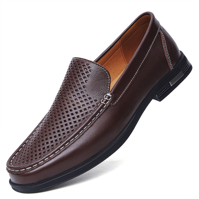 Zomerse loafers voor heren – echt leer met brede pasvorm en antislipzool