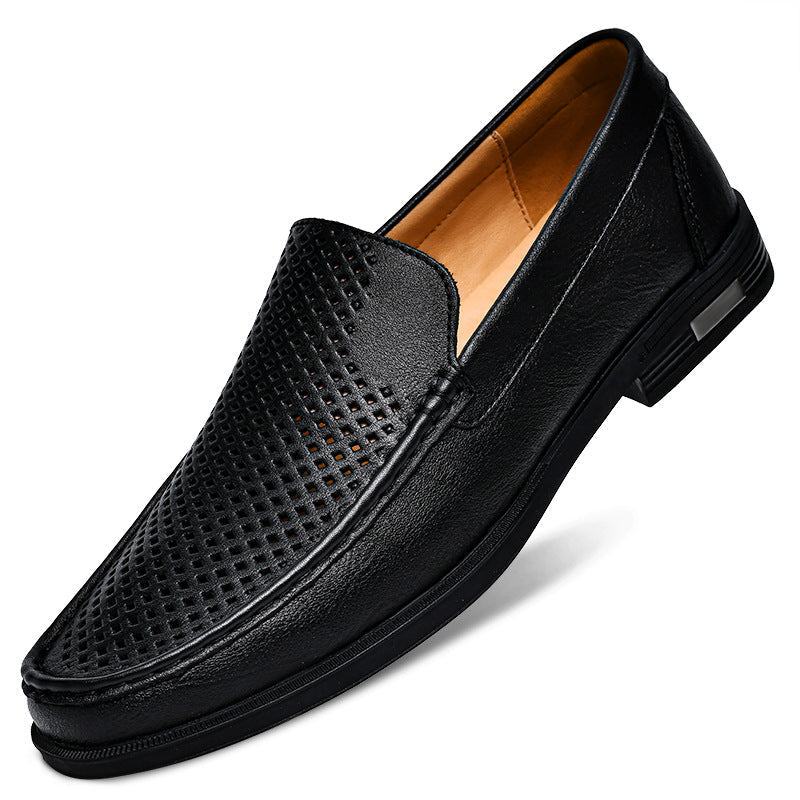 Zomerse loafers voor heren – echt leer met brede pasvorm en antislipzool