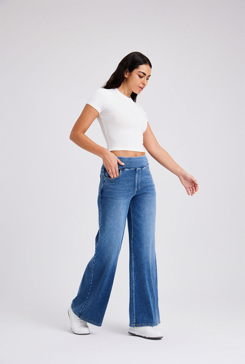 Bootcut Jeans met Hoge Taille – Rekbaar Comfort & Tijdloze Pasvorm