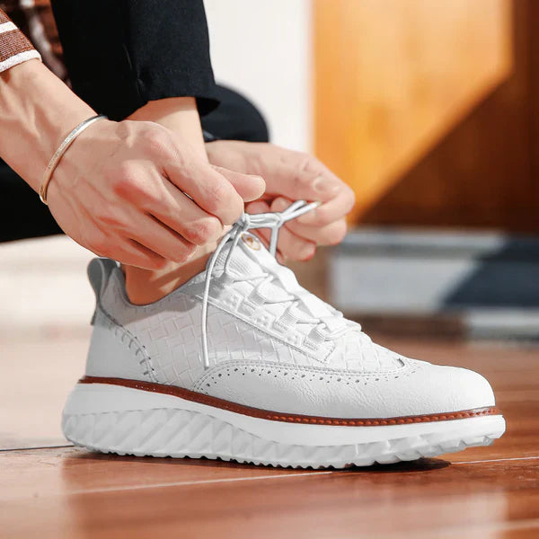 Lichtgewicht Leren Sneakers met Orthopedisch Voetbed – Ademend & Comfortabel Schoeisel voor de Hele Dag