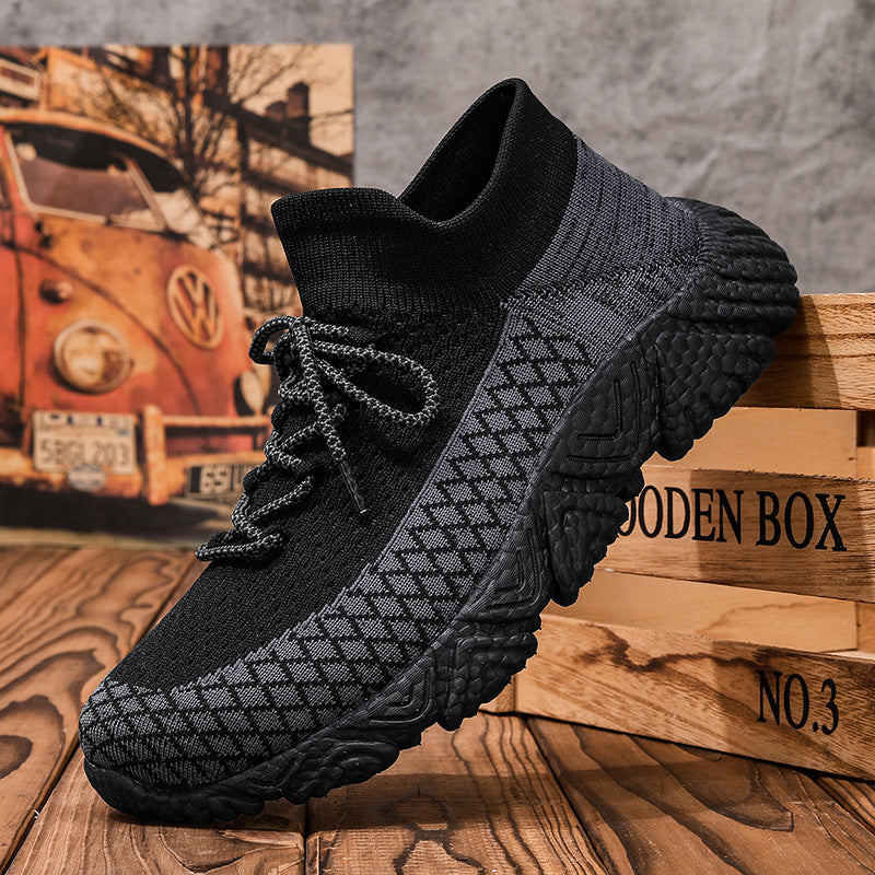 Heren Ademend Hardloopschoenen – Lichtgewicht Sportschoenen met Gevoerde Zool voor Wandelen en Training
