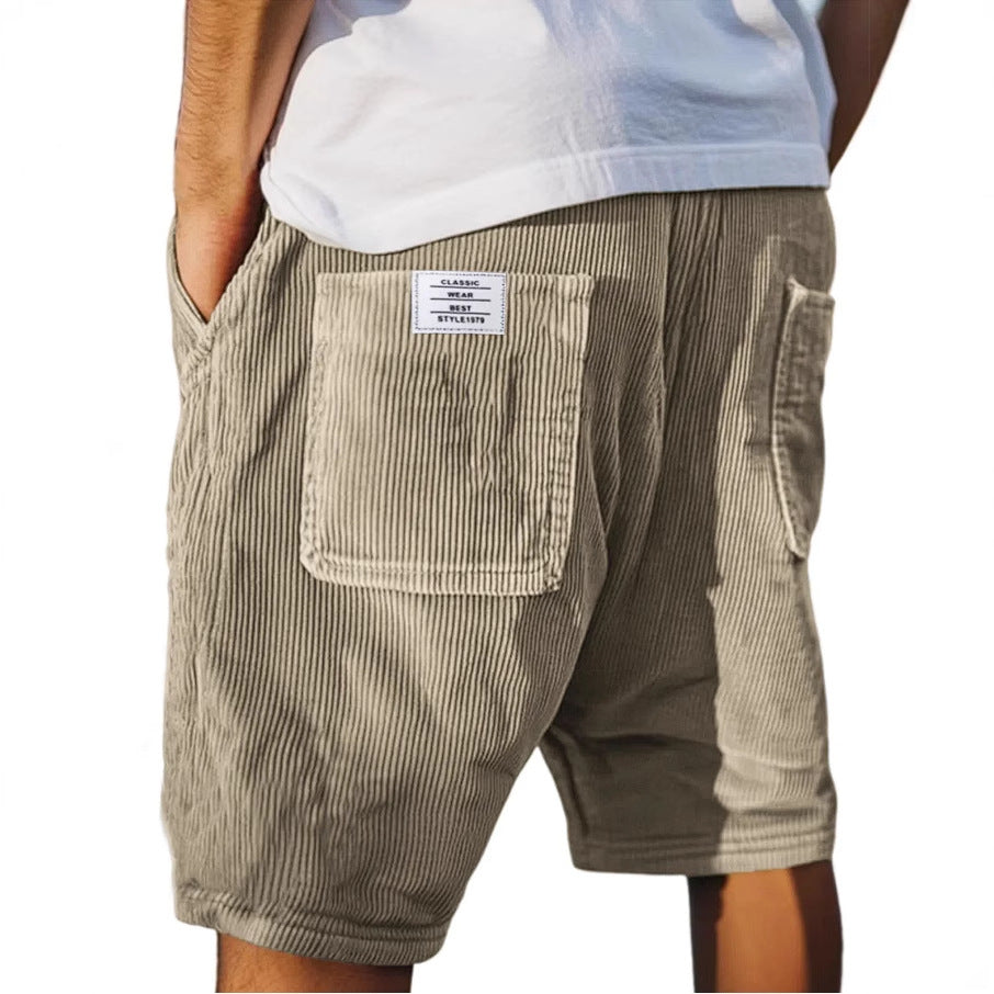 Velours Shorts Heren – Zachte Geribbelde Stof, Comfortabele Pasvorm & Stijlvolle Look