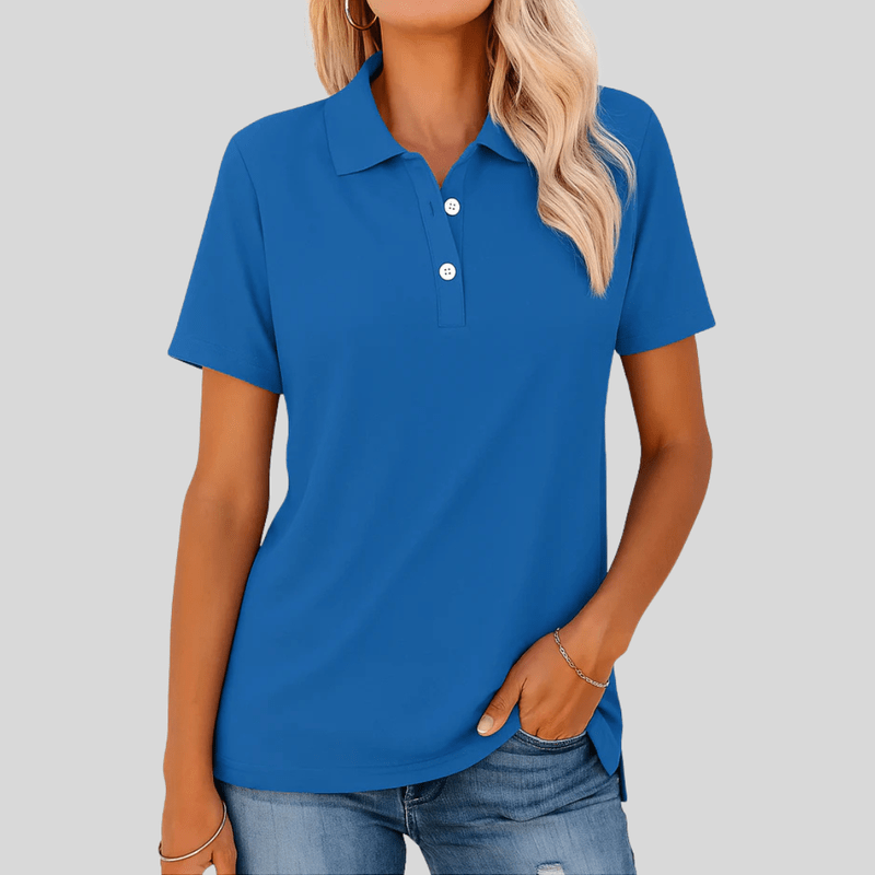 Tijdloos Dames Poloshirt – Elegant, Ademend & Comfortabel voor Werk of Vrije Tijd