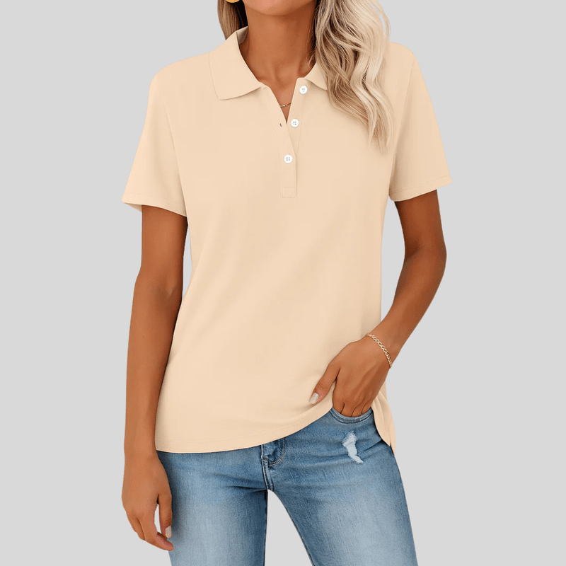 Tijdloos Dames Poloshirt – Elegant, Ademend & Comfortabel voor Werk of Vrije Tijd