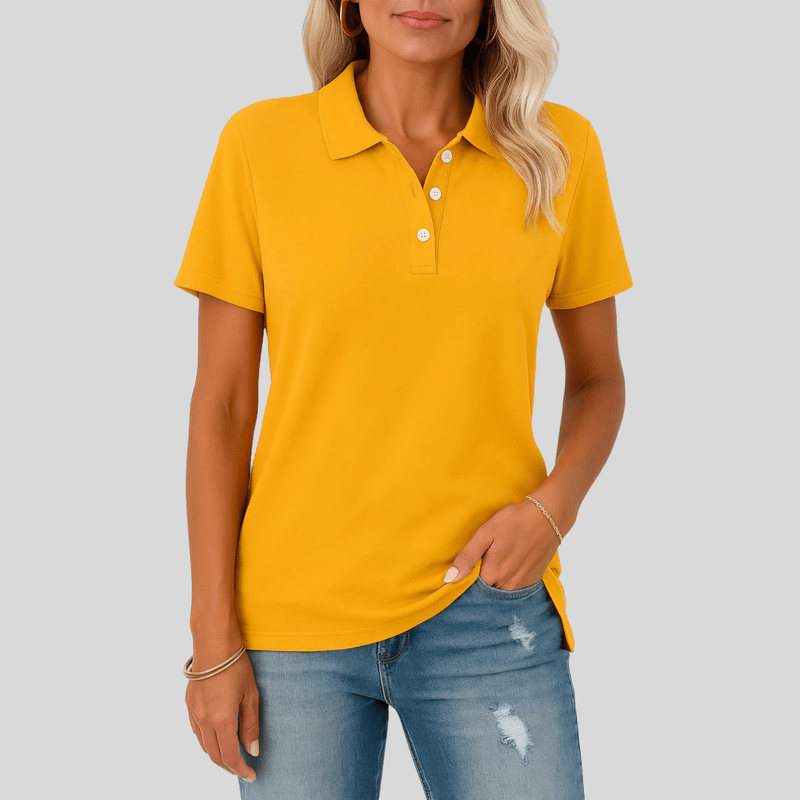 Tijdloos Dames Poloshirt – Elegant, Ademend & Comfortabel voor Werk of Vrije Tijd