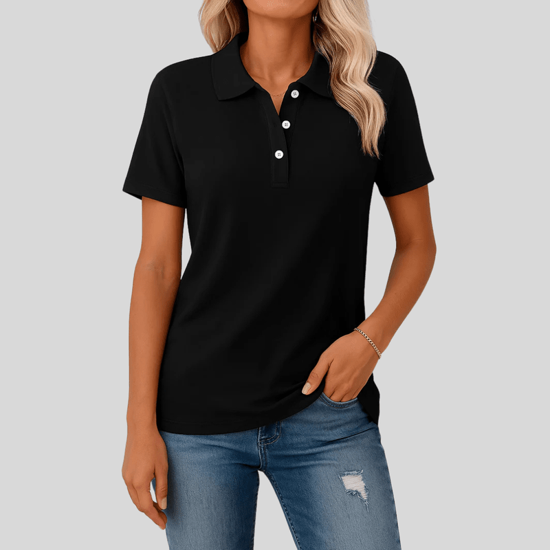Tijdloos Dames Poloshirt – Elegant, Ademend & Comfortabel voor Werk of Vrije Tijd