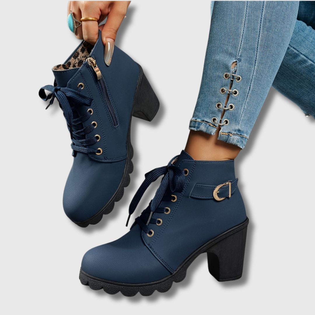 Casual Enkellaarsjes met Hak – Stijlvolle Comfortschoenen voor Dagelijks Gebruik