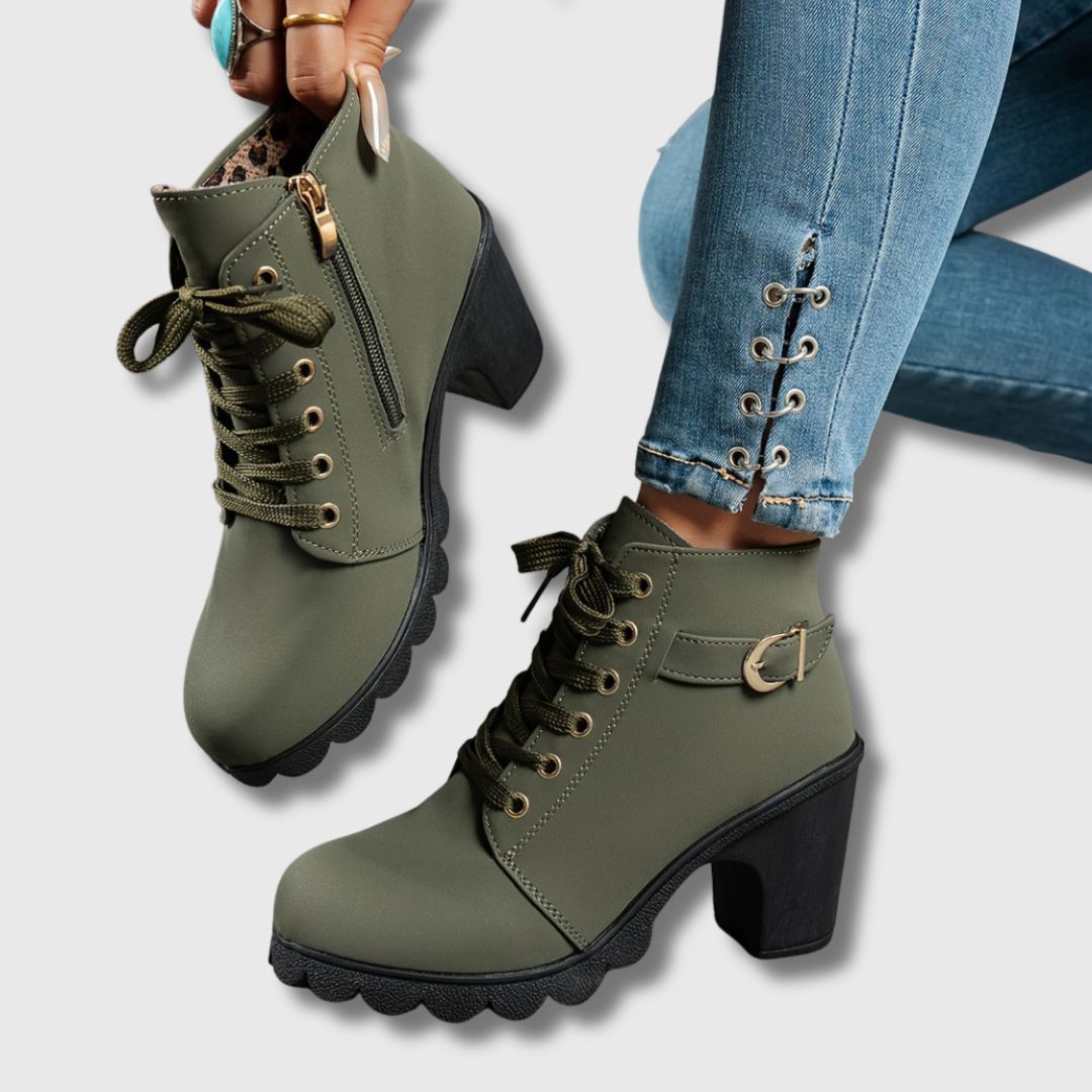 Casual Enkellaarsjes met Hak – Stijlvolle Comfortschoenen voor Dagelijks Gebruik