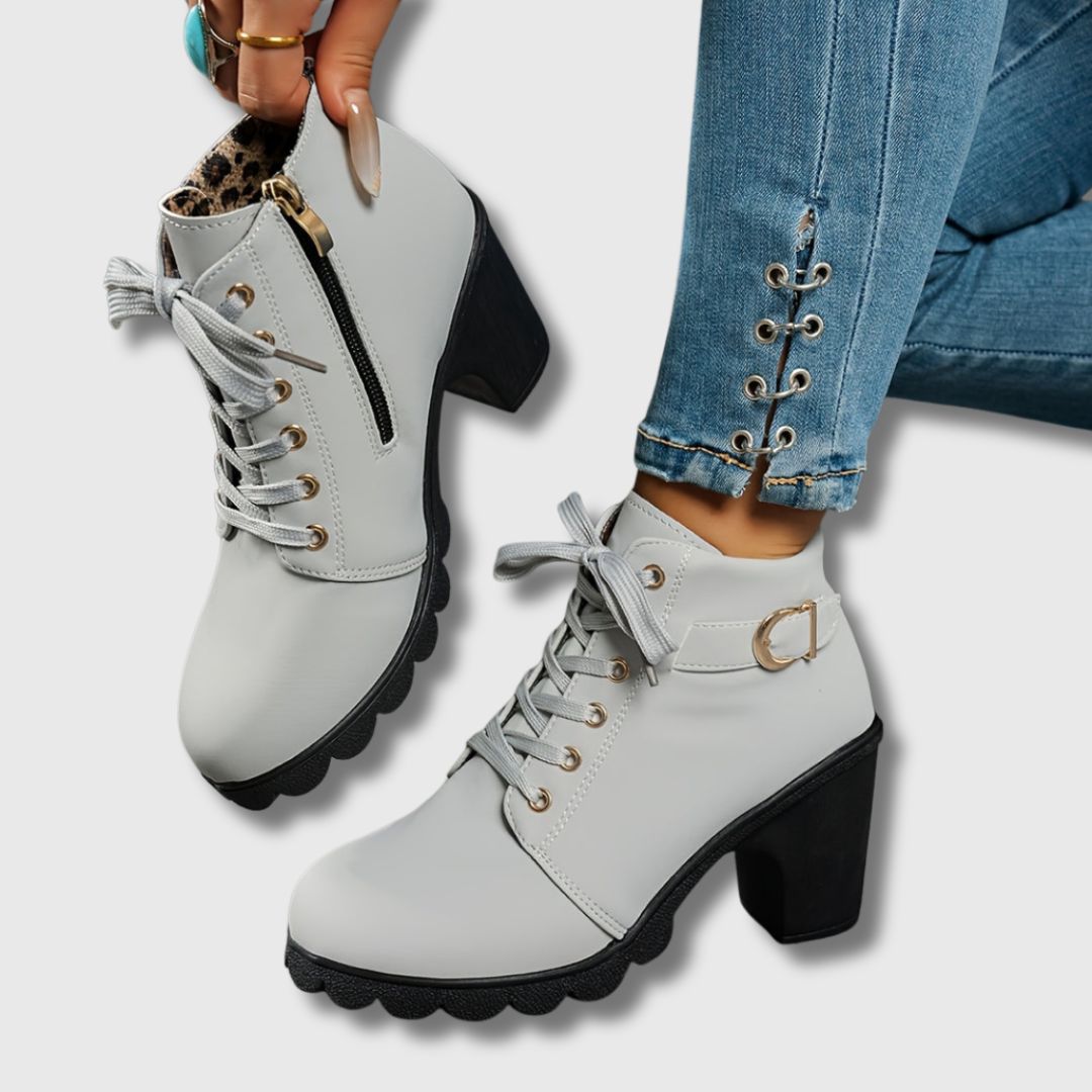 Casual Enkellaarsjes met Hak – Stijlvolle Comfortschoenen voor Dagelijks Gebruik
