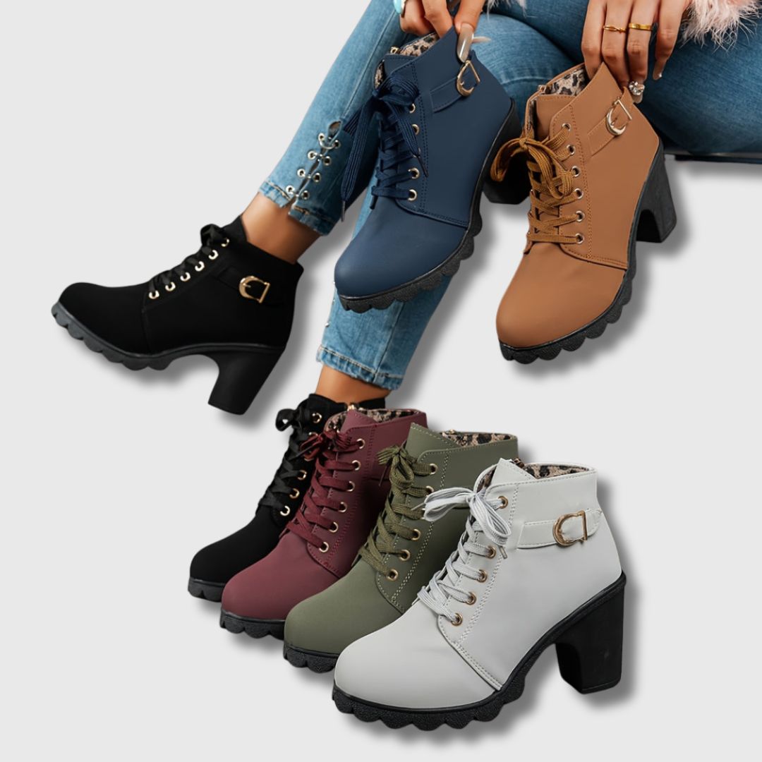 Casual Enkellaarsjes met Hak – Stijlvolle Comfortschoenen voor Dagelijks Gebruik