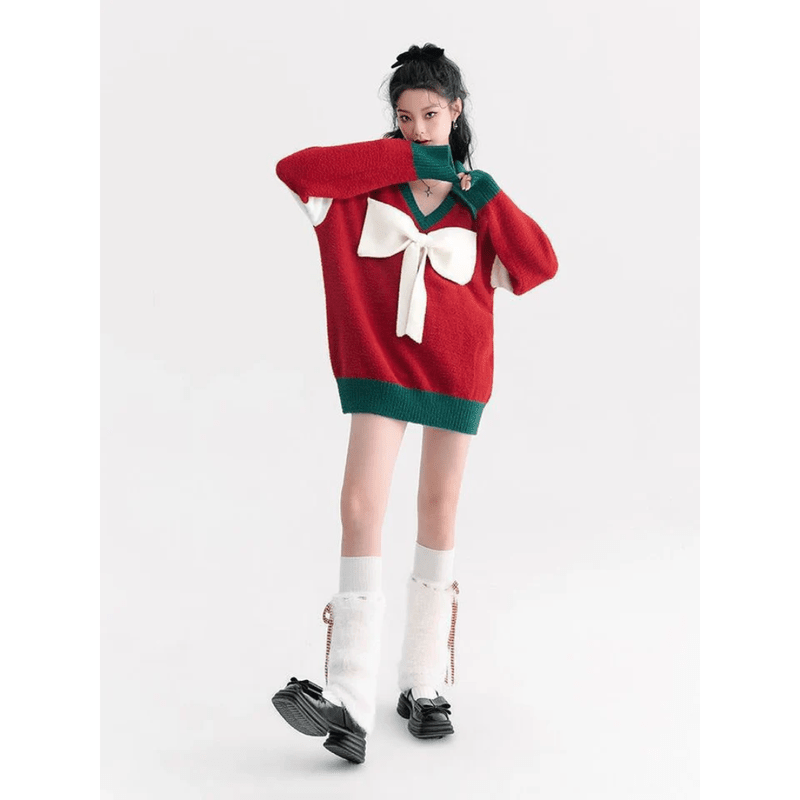 Rode Dames Kersttrui van Zacht Materiaal voor de Winter – Comfortabele Casual Truien Dames in Maten S t/m XL 1