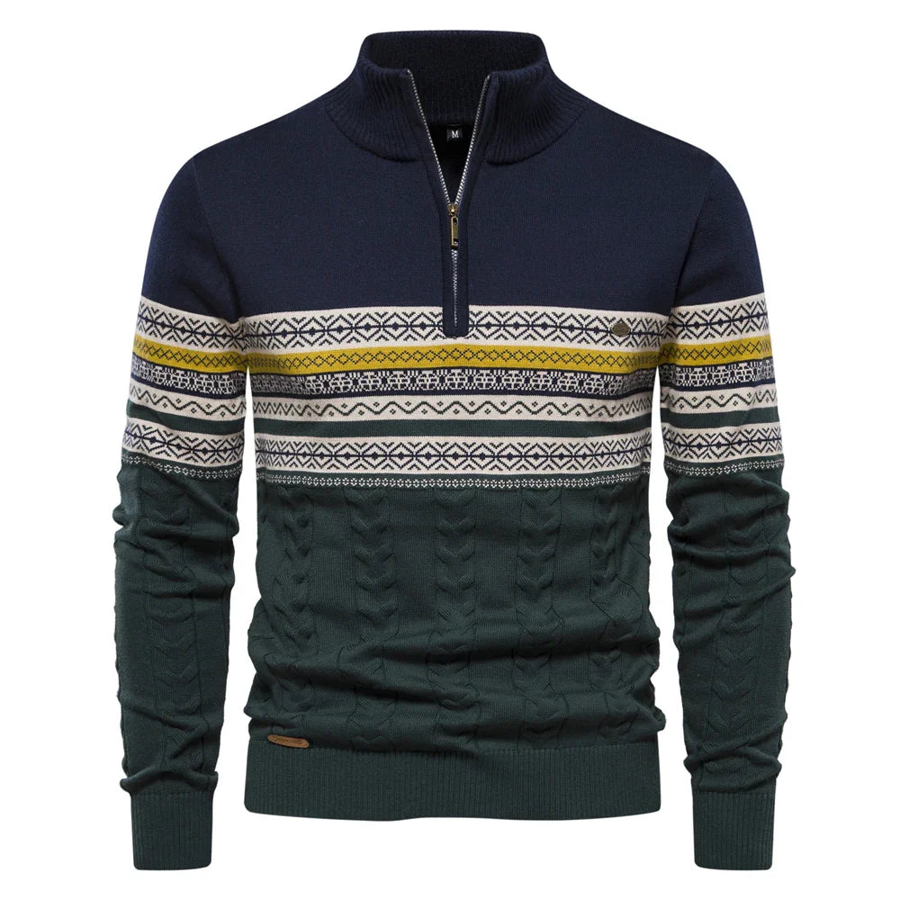 Heren Premium Katoenen Zip Polo – Tijdloze Stijl & Dagelijks Comfort
