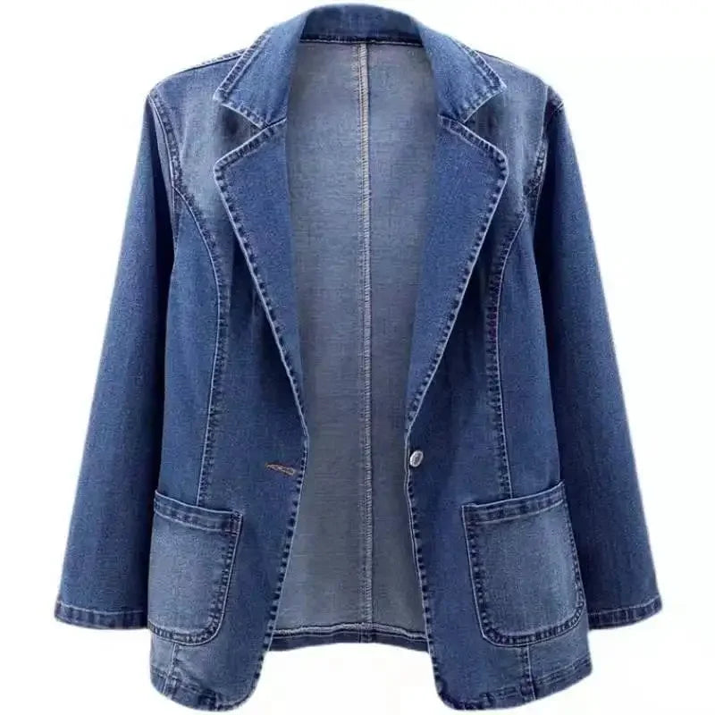 Denim Elegante – Stijlvolle Dames Denim Jas voor Tijdloze & Casual-Chique Looks