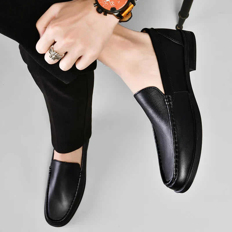 Heren Leren Loafers – Klassieke Instappers van Echt Leer met Comfortabele Zool