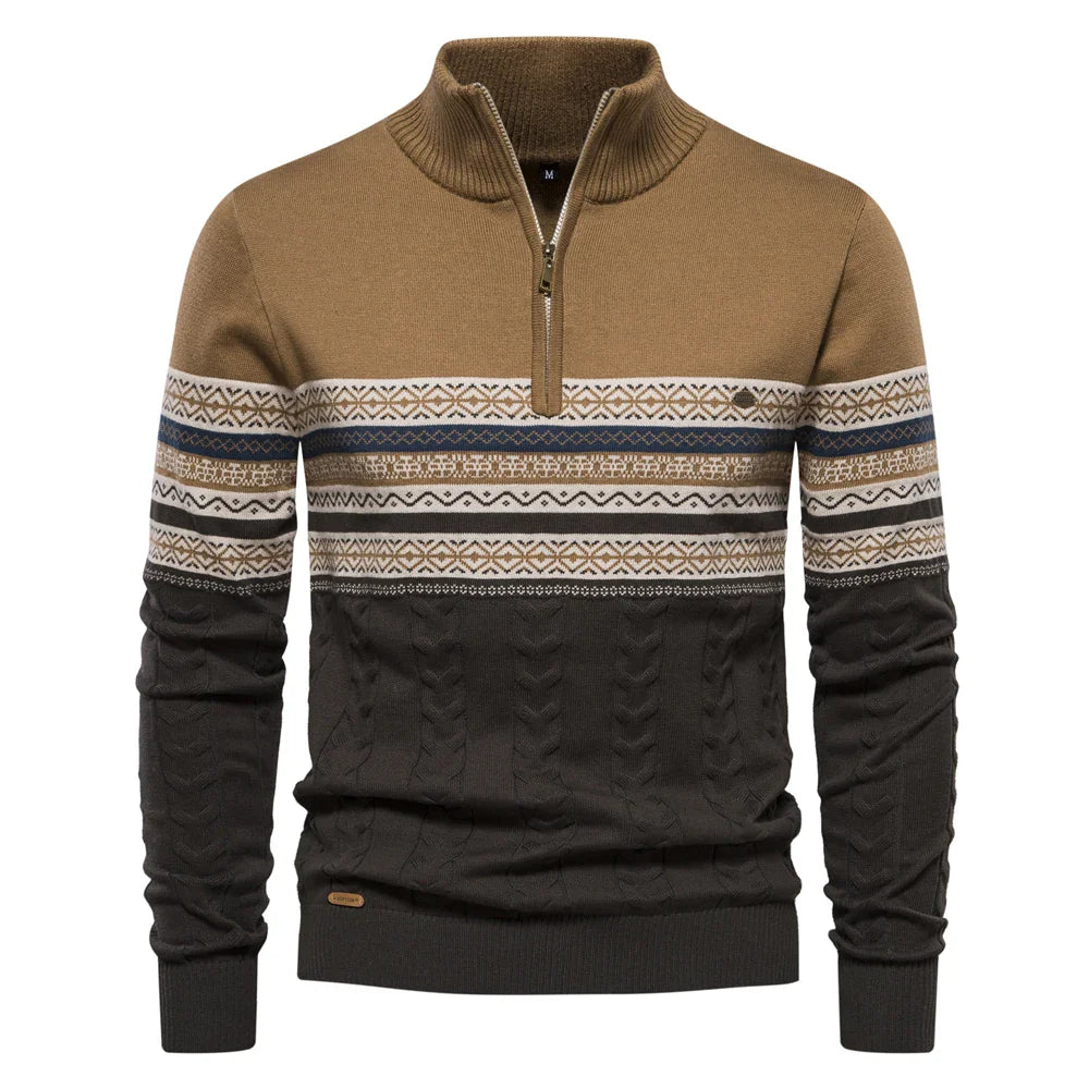 Heren Premium Katoenen Zip Polo – Tijdloze Stijl & Dagelijks Comfort