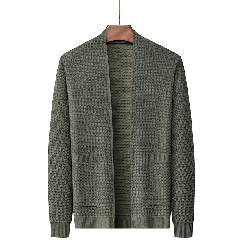 Elegante Jacquard Herfstjas – Zacht, Getextureerd & Warm voor Koele Dagen