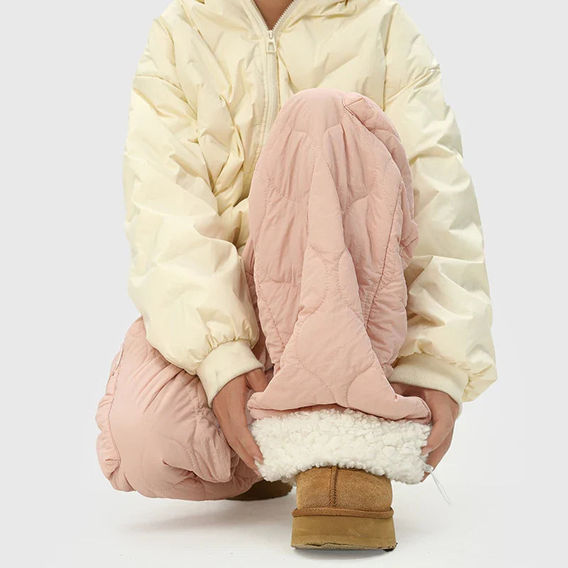 Quilted Fleece Broek Heren – Warme Gewatteerde Winterbroek met Fleecevoering