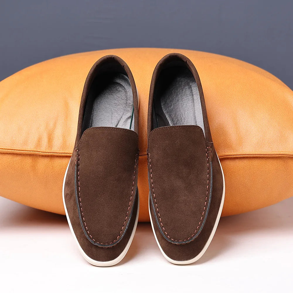 Klassieke Formele Schoenen voor Mannen – Suède Leren Instappers voor Bruiloft en Feest