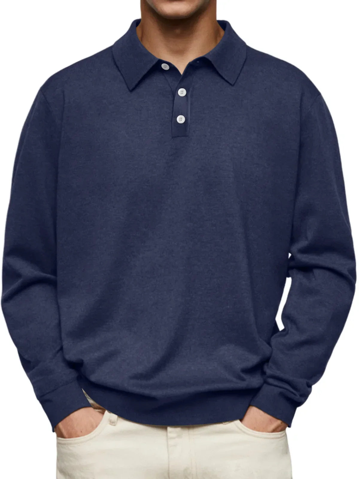Polo Casual met Lange Mouwen – Stijlvolle Herenpolo voor Comfort & Smart-Casual Looks