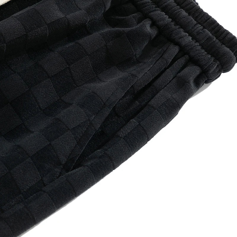 Geruite Corduroy Wijde Pijpen Joggingbroek – Zacht & Stijlvol Comfort