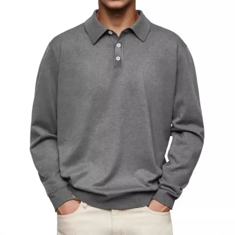 Polo Casual met Lange Mouwen – Stijlvolle Herenpolo voor Comfort & Smart-Casual Looks