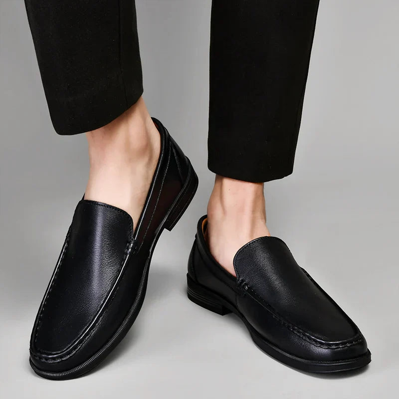 Heren Leren Loafers – Klassieke Instappers van Echt Leer met Comfortabele Zool
