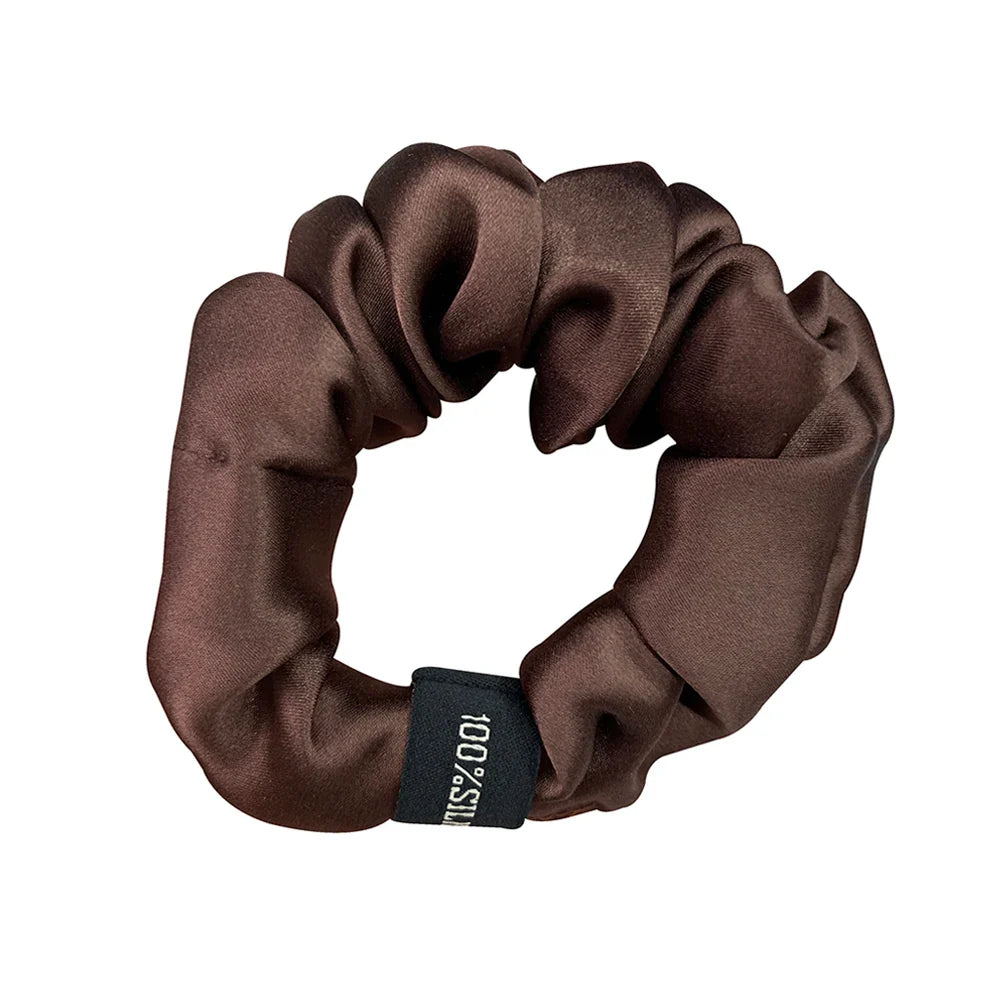 Zijde Haar Scrunchie met Zilverionen Bescherming – Zacht, Antibacterieel en Haarsafe