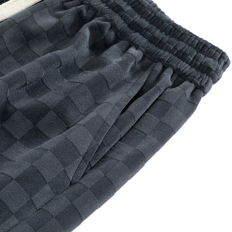 Geruite Corduroy Wijde Pijpen Joggingbroek – Zacht & Stijlvol Comfort